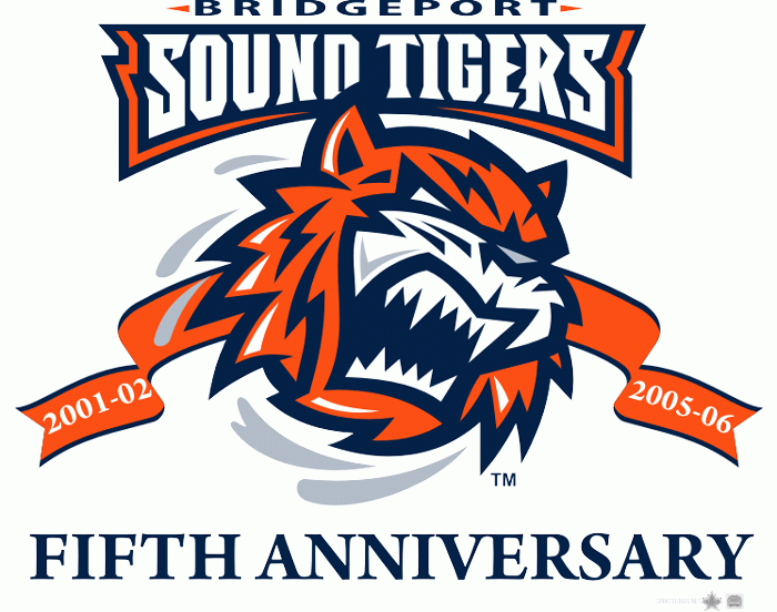 Bridgeport Sound Tigers 2006 Anniversary Logo iron on heat transfer